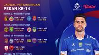 Jadwal Siaran Langsung BRI Super League 2025/26 Pekan ke-14: Tayang Eksklusif di Vidio